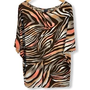 Clara Sun woo zebra swirl Batwing Dolmen Stretch